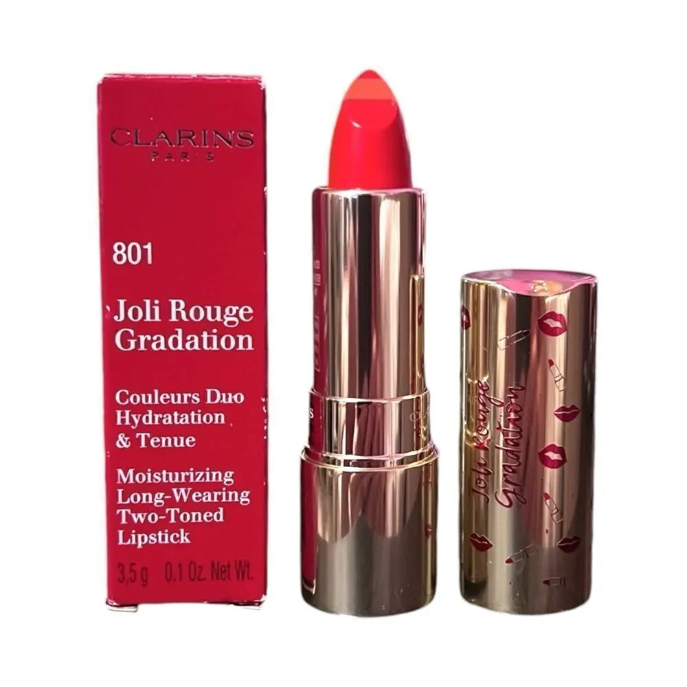 Clarins Joli Rouge Graduation Two-Toned Lipstick 801 Coral Graduation Full Size